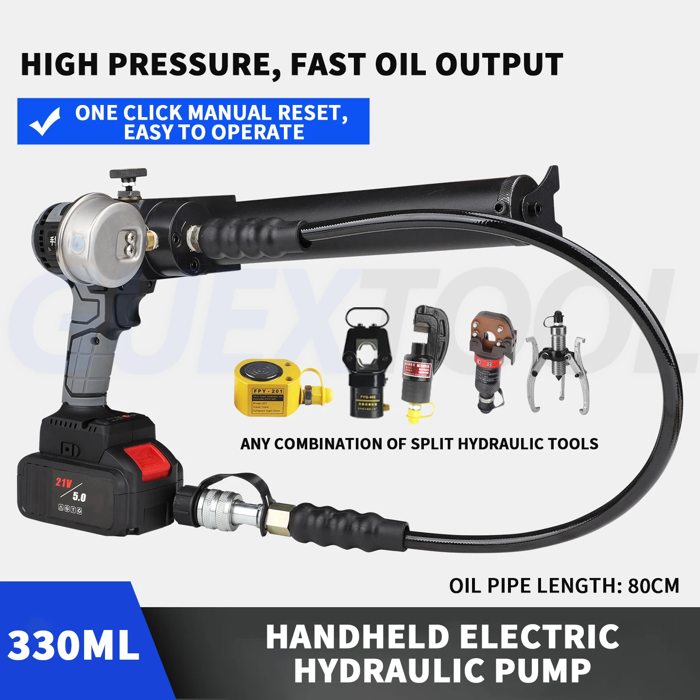 

Plug-in/Lithium Battery Handheld Hydraulic Pump Electric Power Unit For High-Pressure Oil/Gas Systems