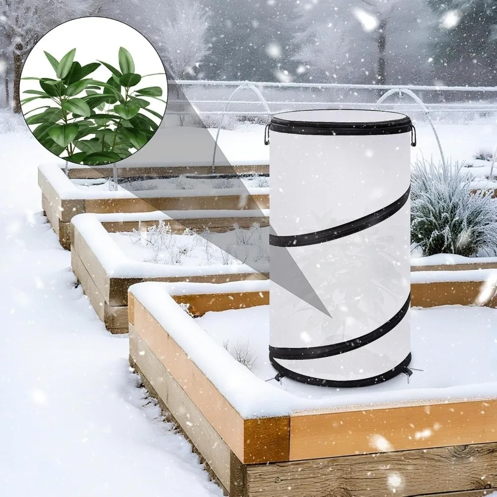 Durable Non Woven Pop Up Plant Frost Cover Foldable Pop Up Design Foldable Plant Tent Non Woven Plant Shelter Garden Use