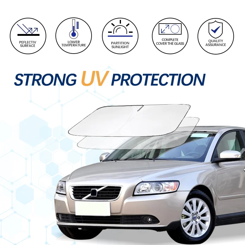 

Windshield Sun Shade For Volvo S40 R design Sunshade Sun Visor Protector Foldable Blocks UV Rays Keep Your Car Cooler