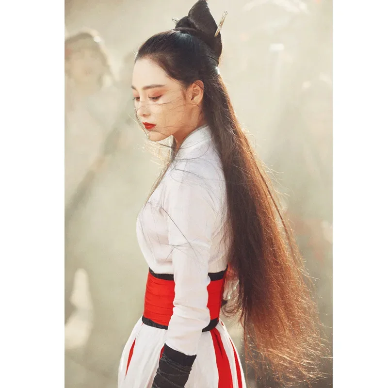 한 왕조 Hanfu 여성 당나라 정장 민속 복장 고대 의상 당나라 검객 고전 전통 요정 코스프레 의상