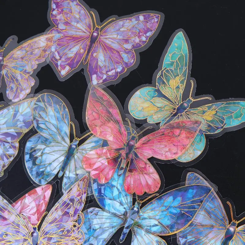 Colorful 3D Butterfly Wall Stickers PET Material 10Pcs Durable Waterproof for Nursery and Living Room Decor