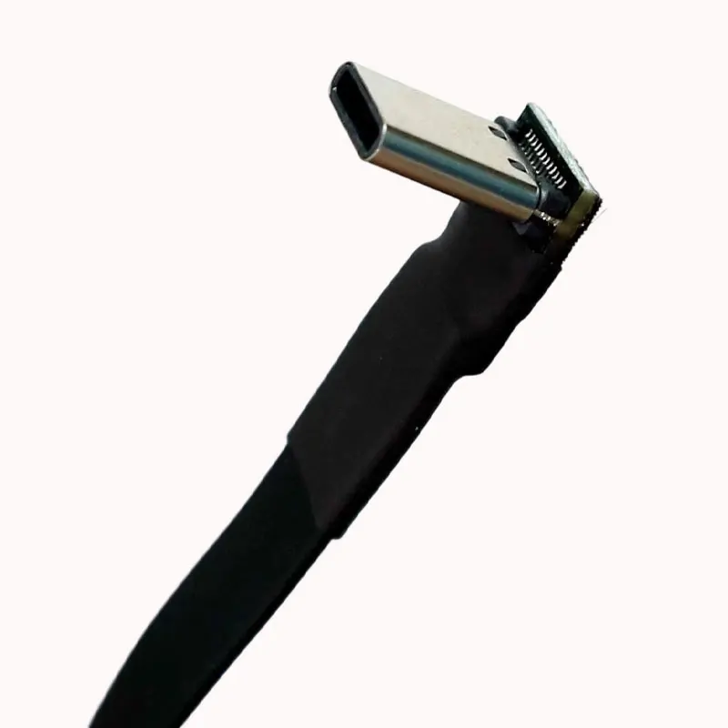 ADT-Link USB 3.1 GEN2 Flat Extension Cable Type A to Type C Female to Male Ribbon FPV Cable for Chassis 10G/bps Full Speed