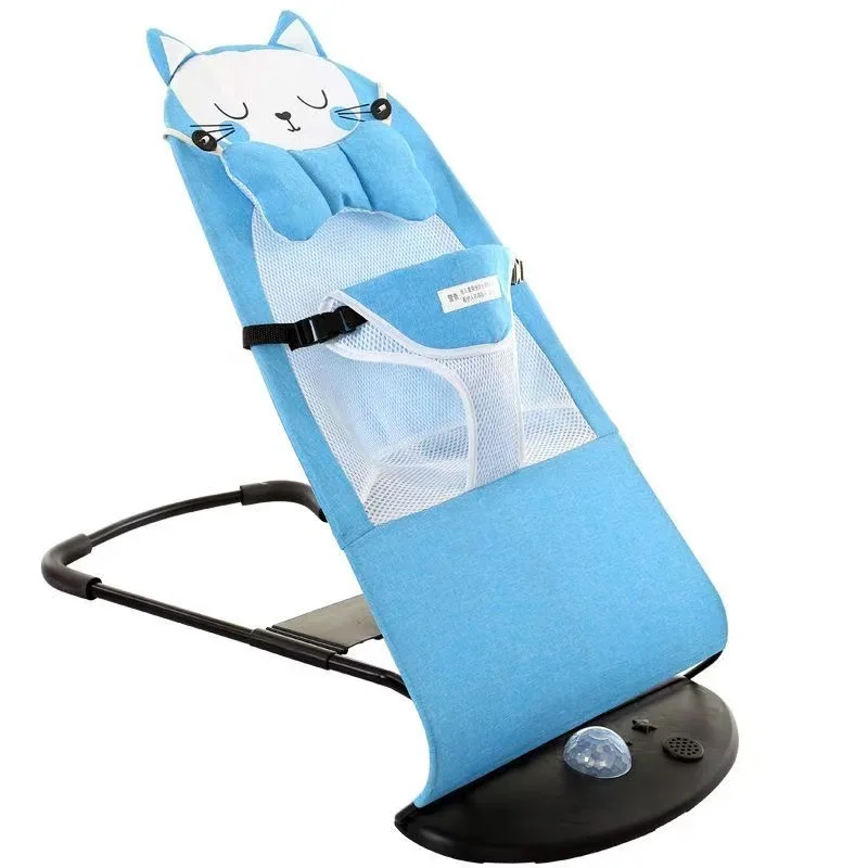 

New Baby Rocking Chair Silent Universal Wheels Baby Soothing Chair Adjustable Baby Rocking Chair Newborn Lounge