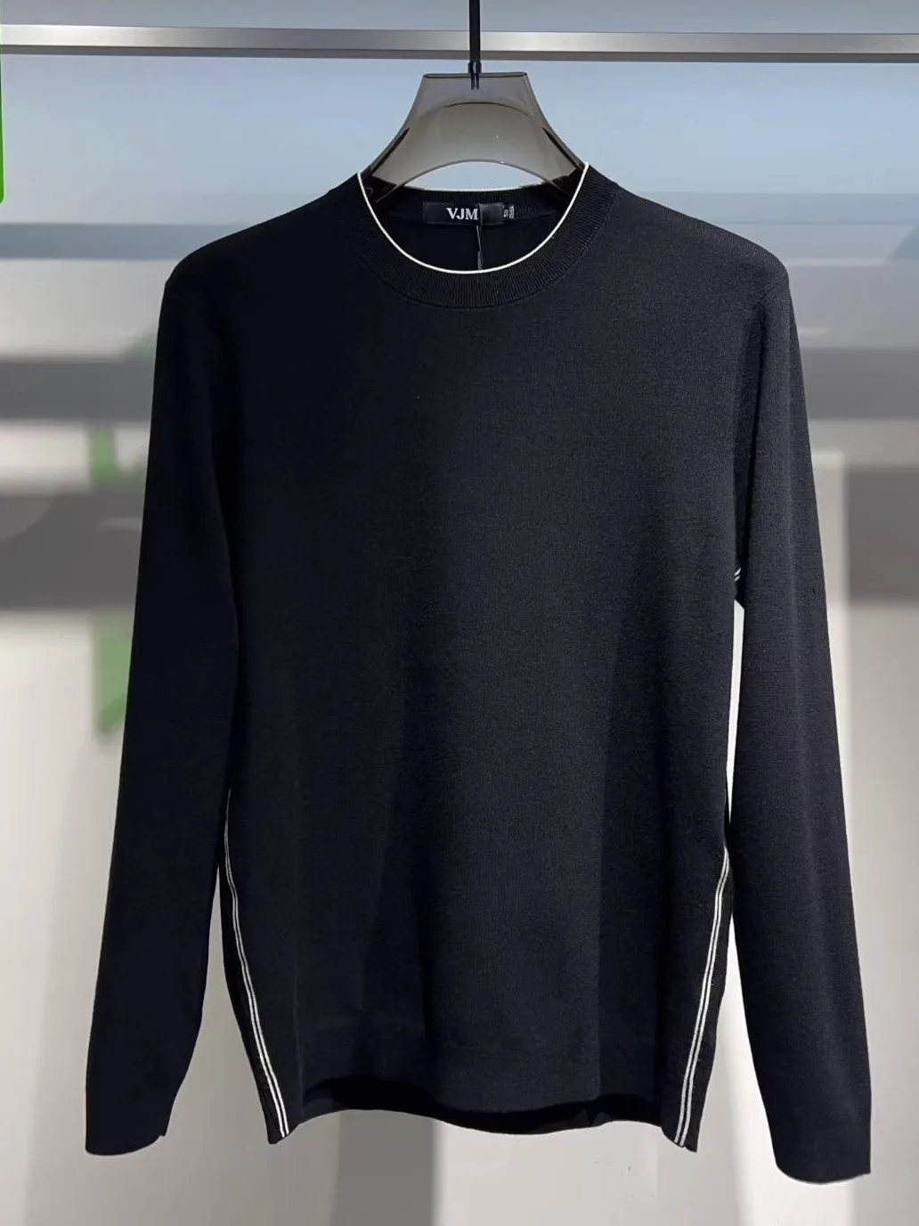 

Мужской высококачественный вязаный свитер с длинным рукавом, повседневный, утепленный, из шерсти, теплый базовый слой, осенне-зимняя одежда, однотонный, для отдыха
