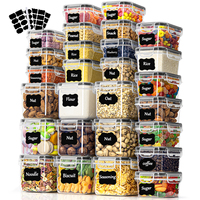 Kitchen Storage Container with Lid Airtight Set of 27 Set 0.8 L/0.32L/0.24L  BPA Free