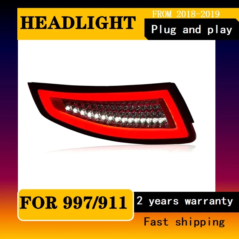 

Car Lights For 911 2005-2009 997 LED Taillight Rear Fog Lamp Dynamic Turn Signal Highlight Reversing and Brake Accessories