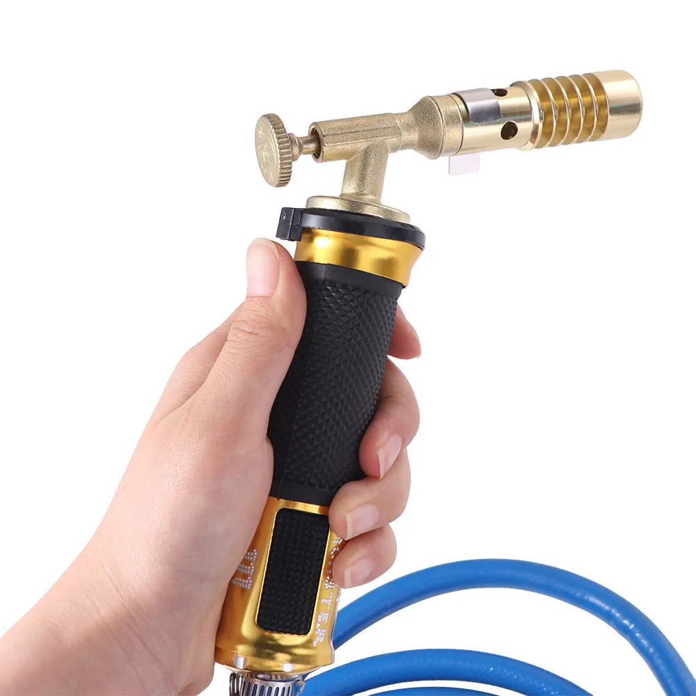 Blue Copper Liquefied Propane Torch High Temperature Handheld Flame Welding Torch 2.5m Aluminum Soldering Tool Cooking