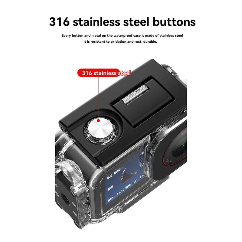 ABGN لـ DJI Action 5Pro غطاء مرشح المياه للغوص/4/3 ملحقات غطاء العدسات