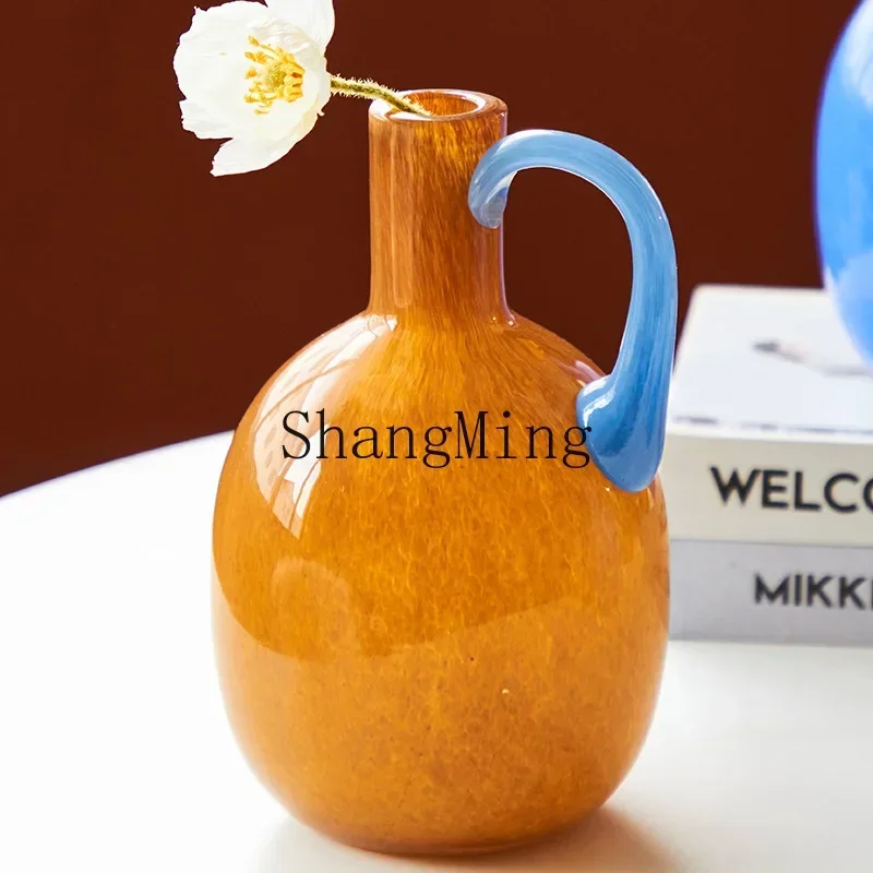 

CLL glass vase atmosphere desktop TV cabinet soft decoration hotel hydroponic color bottle