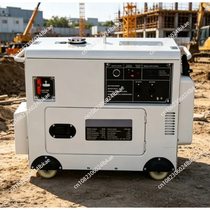 5kw high-efficiency, silent, water-cooled generator - portable, home & outdoor use, 0.8 efficiency, ip23 protection