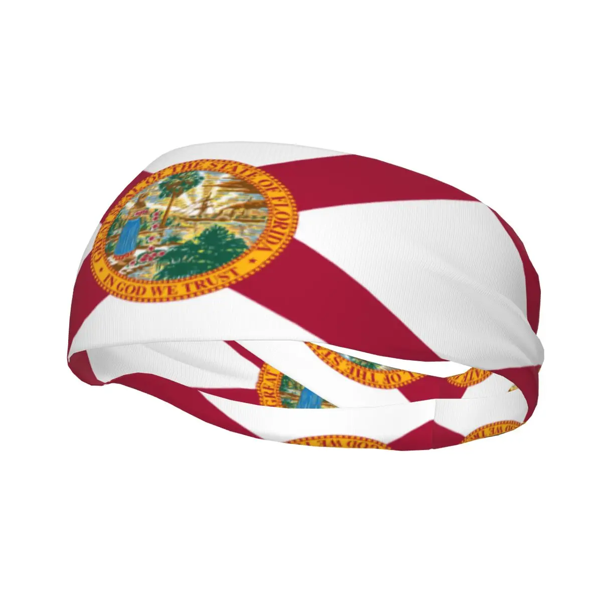 

Sports Headband Flag Of Florida Fitness Sweatband Absorbent Cycling Jog Hair Bandage