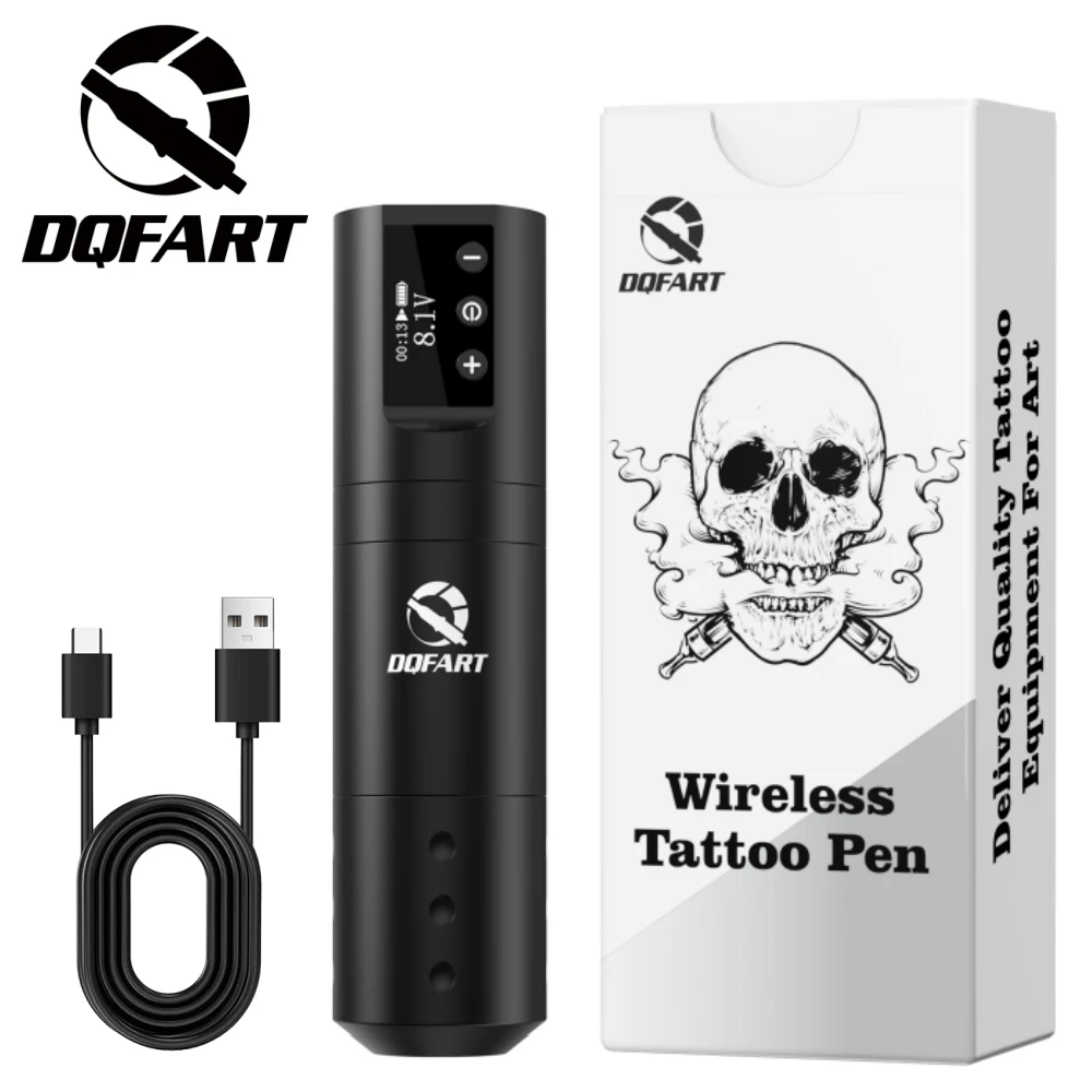 DQFART T4Pro Цифровая беспроводная машинка для татуировок с дисплеем, безопасная, высококачественная, для профессиональных художников, для креативного боди-арта.