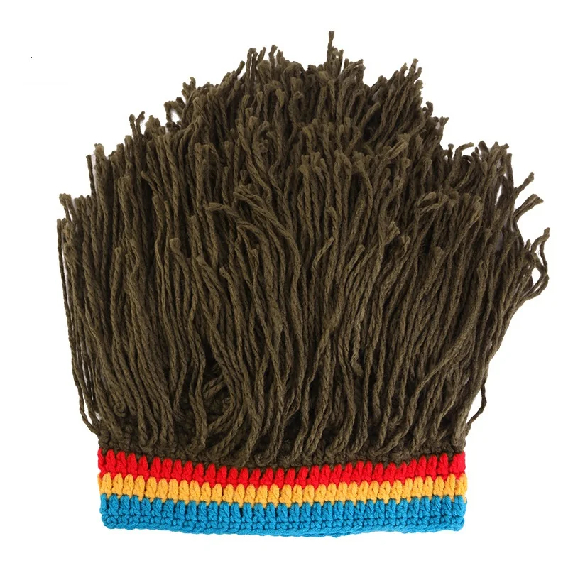 Handmade crochet hair imitation yarn hat Party Dress Up Knitted Hat