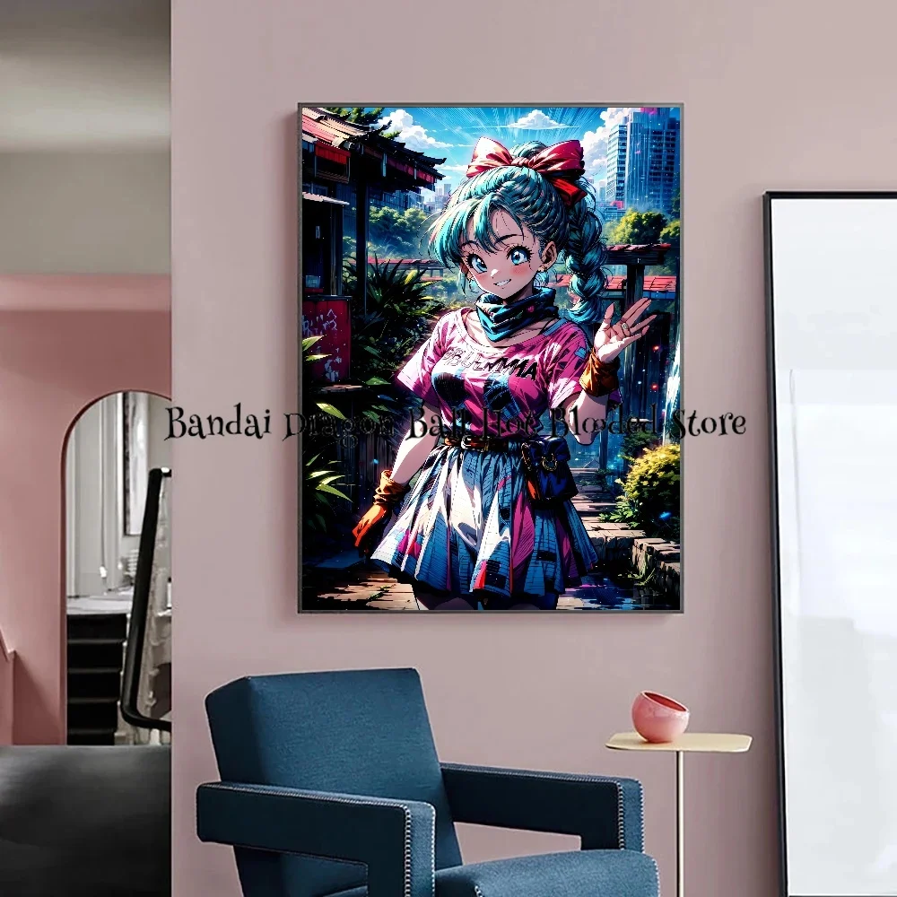 Dragon Ball Decorative Painting Bulma Japanese Anime Characters Birthday Gifts  Art Modern Living Room Decoration Poster Wall