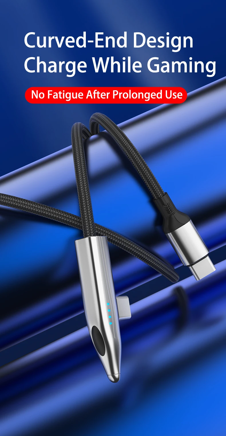 NNBILI 3 Stück 65/100/120/240W A-C und C-C Kabel Zugform Schnellladekabel 90 ° Winkel-USB-C-Kabel für Samsung S26 iPhone 18 – Detail 8