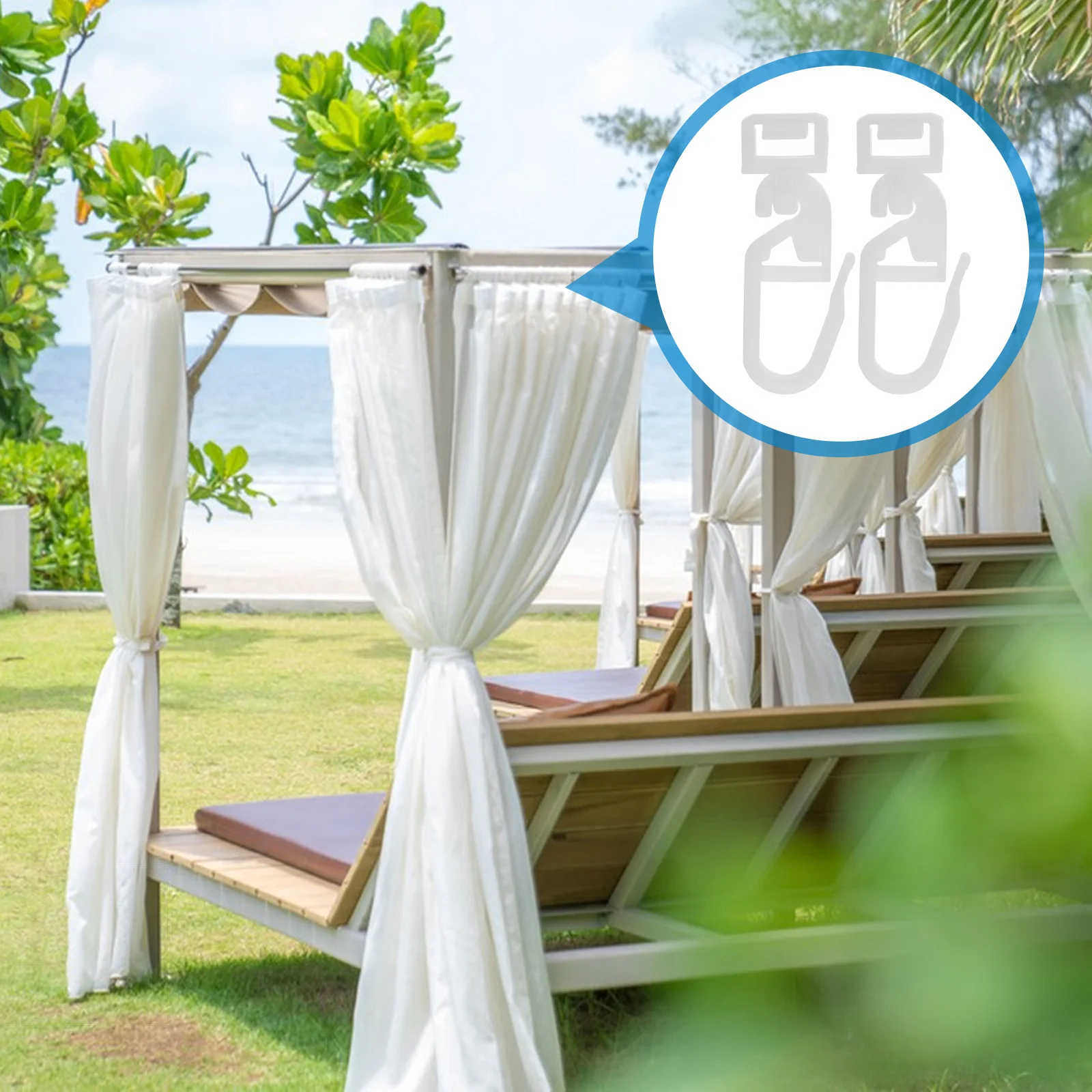 

36pcs Plastic Shower Curtain Hooks Replacement Bath Curtain Hooks For Bathroom Durable Lightweight Rail Pulley Hook Accessories