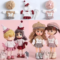 New Suki Princess Costume Ob11 Doll Rabbit Suit Doll Suspender Skirt Doll Beret For Penny, Gsc, Mollys, Obitsu11, 1/12 Bjd Doll