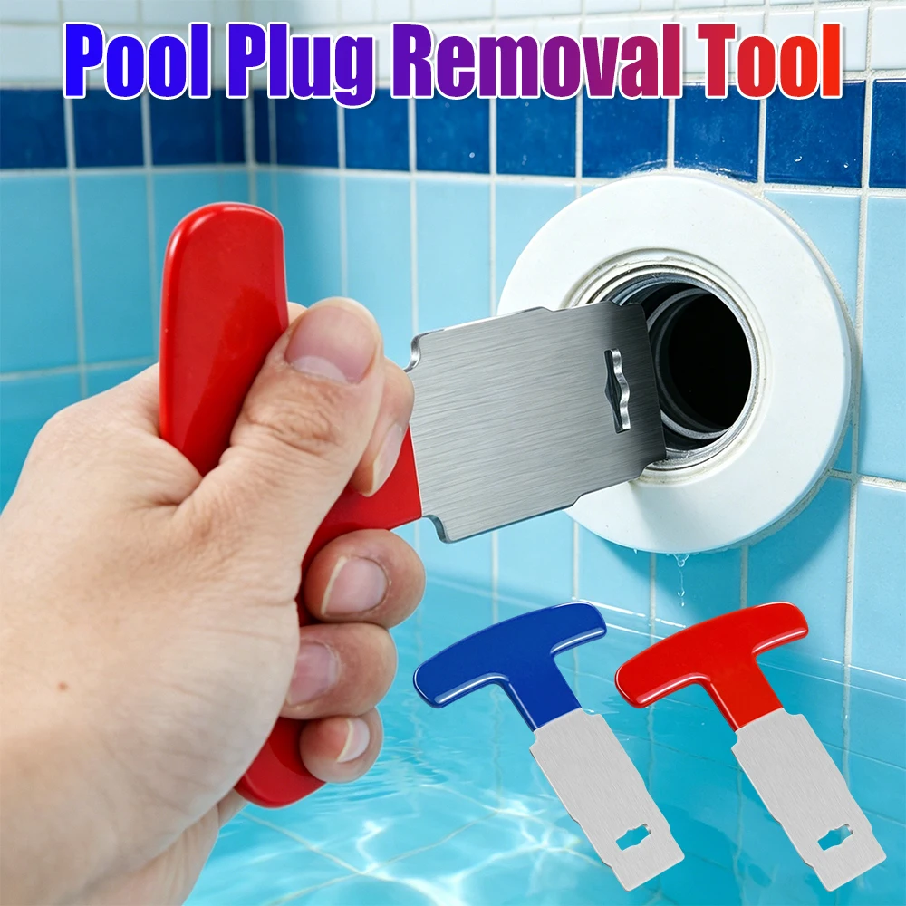 

Pool Plug Removal Tool Stainless Steel Pool Jet Removal Tool with Handle Grip for Above Inground Pools Pool Plug Removal Tool