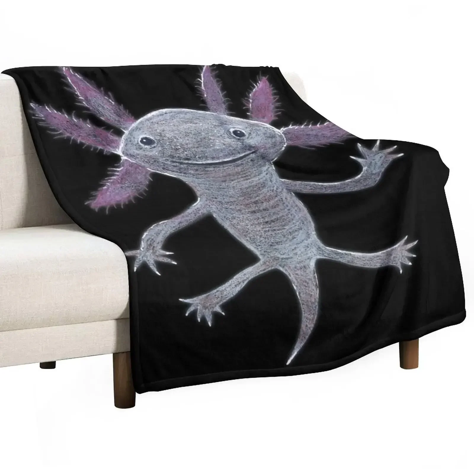 Axolotl Throw Blanket For Decorative Sofa manga Luxury Thicken Cute Blankets