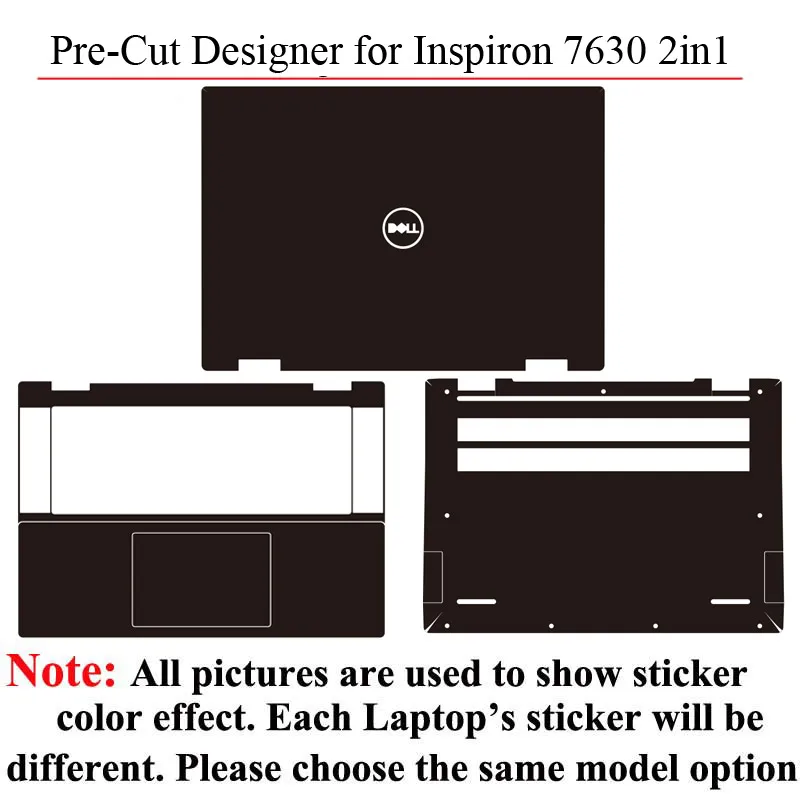 Pre-Cut Laptop Skin Sticker for Dell Inspiron 16 7640 7630 7635 7620 2in1 5645 5640 15 7506 3530 Touchpad Palm Rest Decal Film