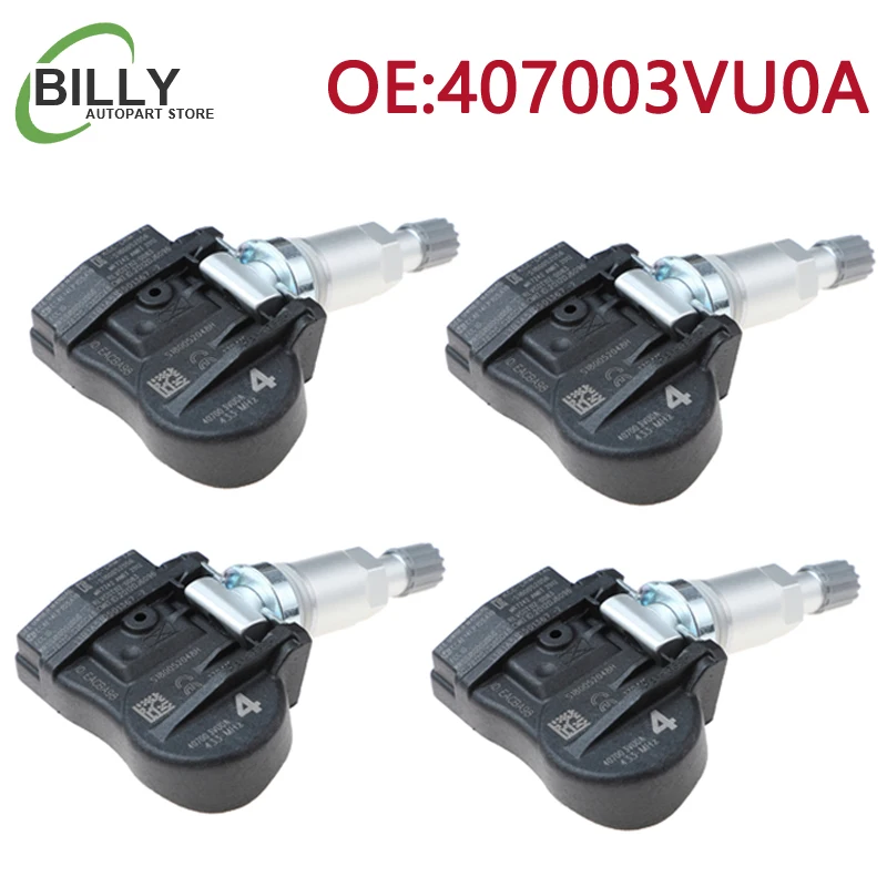 YAOPEI 407003VU0A 40700-3VU0A TPMS Tire Pressure Sensor 433MHZ for Nissan NOTE QASHQAI TIIDA Hatchback X-T Renault ESPACE V