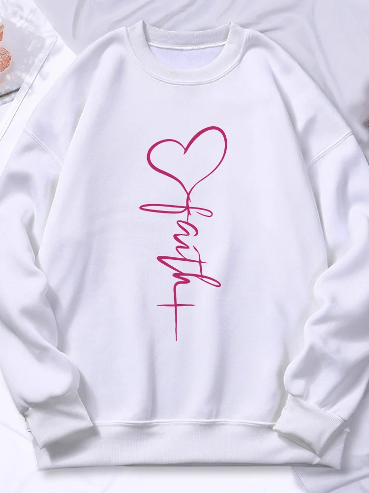 

Simple Love Line Print Hooded Womens Simple Fleece Warm Hoodies Street Autumn Versatile Basics Hoodie Fashion Casual Tops Female
