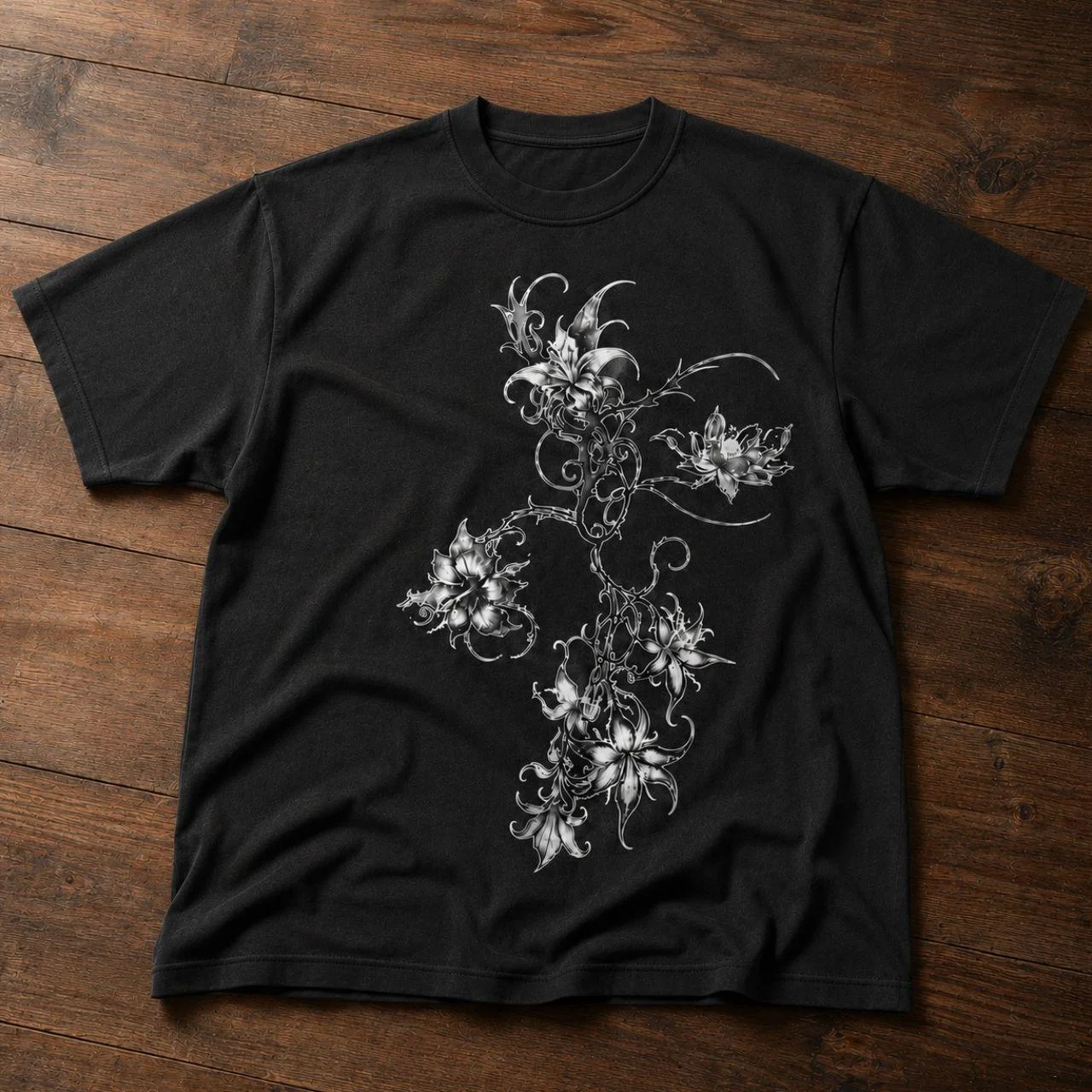Classic Y2K gothic prints, Harajuku style, retro millennium-era style, loose-fitting T-shirts suitable for both men and women