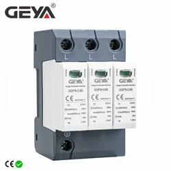 GEYA GSP9 40KA SPD 3P AC275V AC385V 400V 440V Din Rail House Surge Protector protection Protective Low-voltage Arrester Device