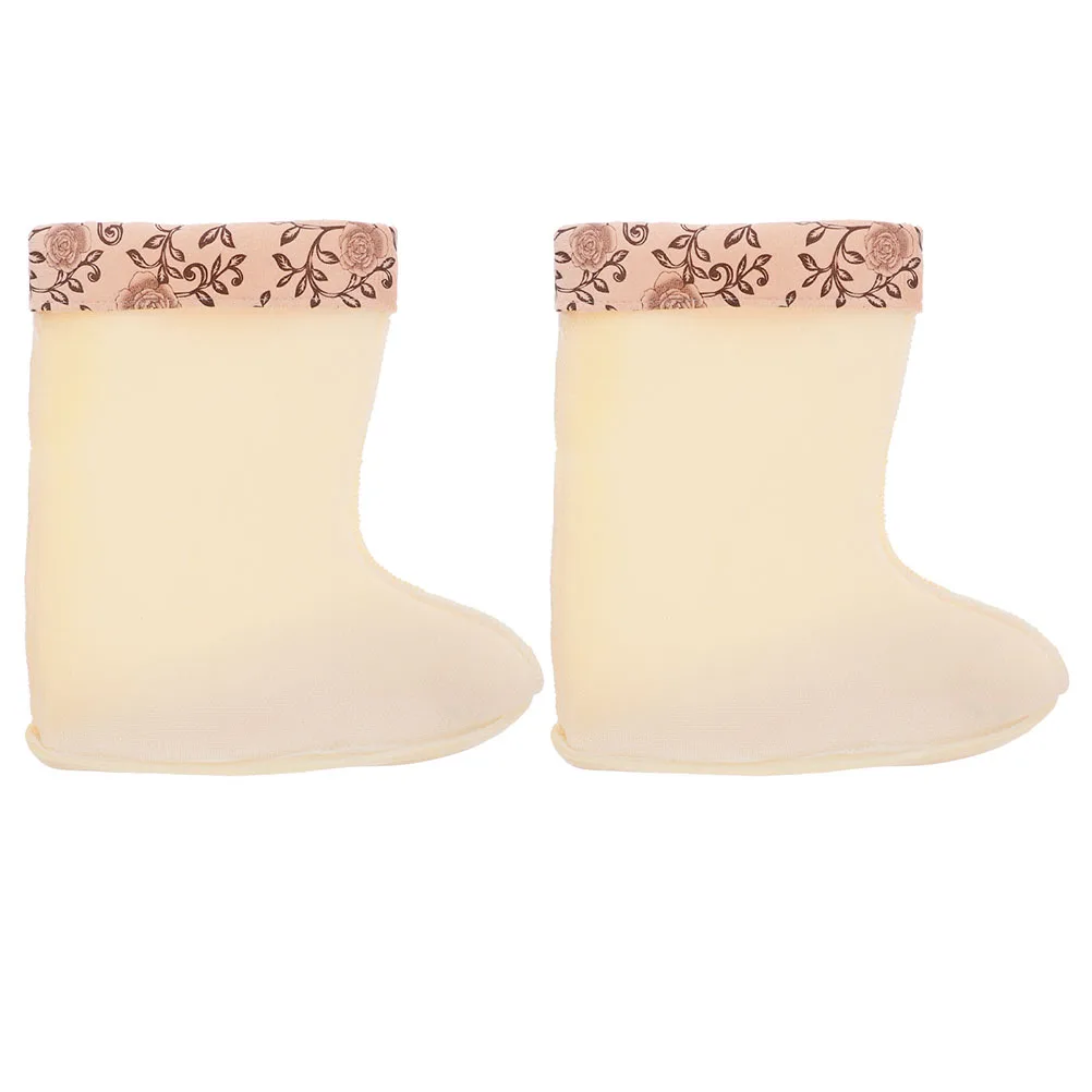 

1 Pair Rain Boots Liners Thickened Fleece-Lined Cotton Socks For Women Warm Boot Insulators Mid Calf Garden Hunting Snow Day 39