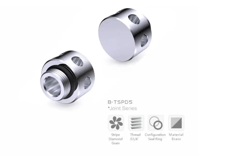 Bykski B-TSPD5 플로우 버퍼 피팅, 플로우 디바이더, 버블 제거기, 워터 쿨링 리저버/탱크 내장 스포일러