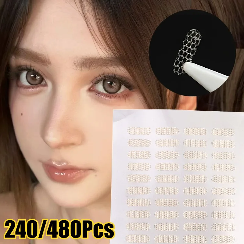 ตาข่ายลูกไม้ที่มองไม่เห็นเทปกาวกันน้ํา Eye Lifting สติกเกอร์ธรรมชาติเครื่องมือแต่งหน้าสําหรับผู้หญิง Long Last