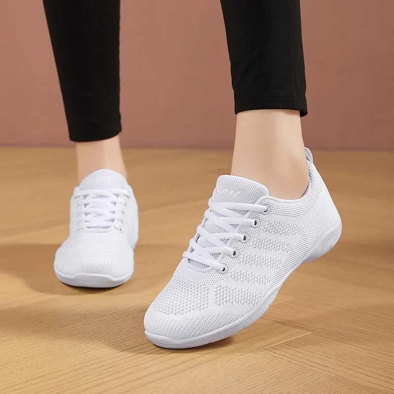 Marwoo Cheerleading Schuhe Kinder Tanz schuhe Wettkampf Aerobic Schuhe Fitness Schuhe Damen White Jazz Sportschuhe