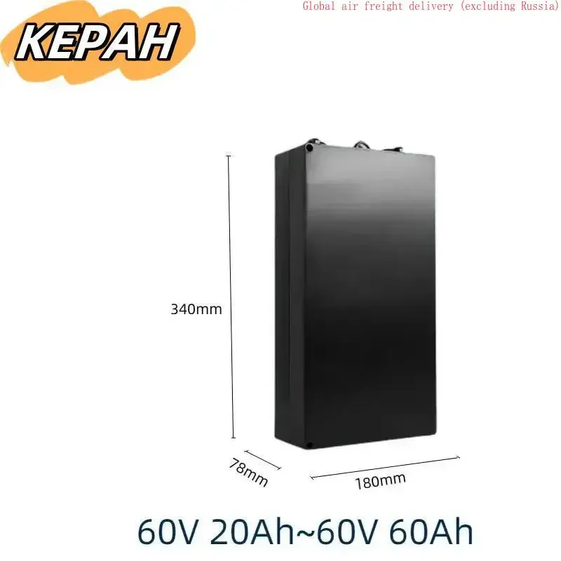 Lithium battery waterproof 1865010C high-power battery 60V 20AH suitable for two wheeled foldable electric bicycles such Harley