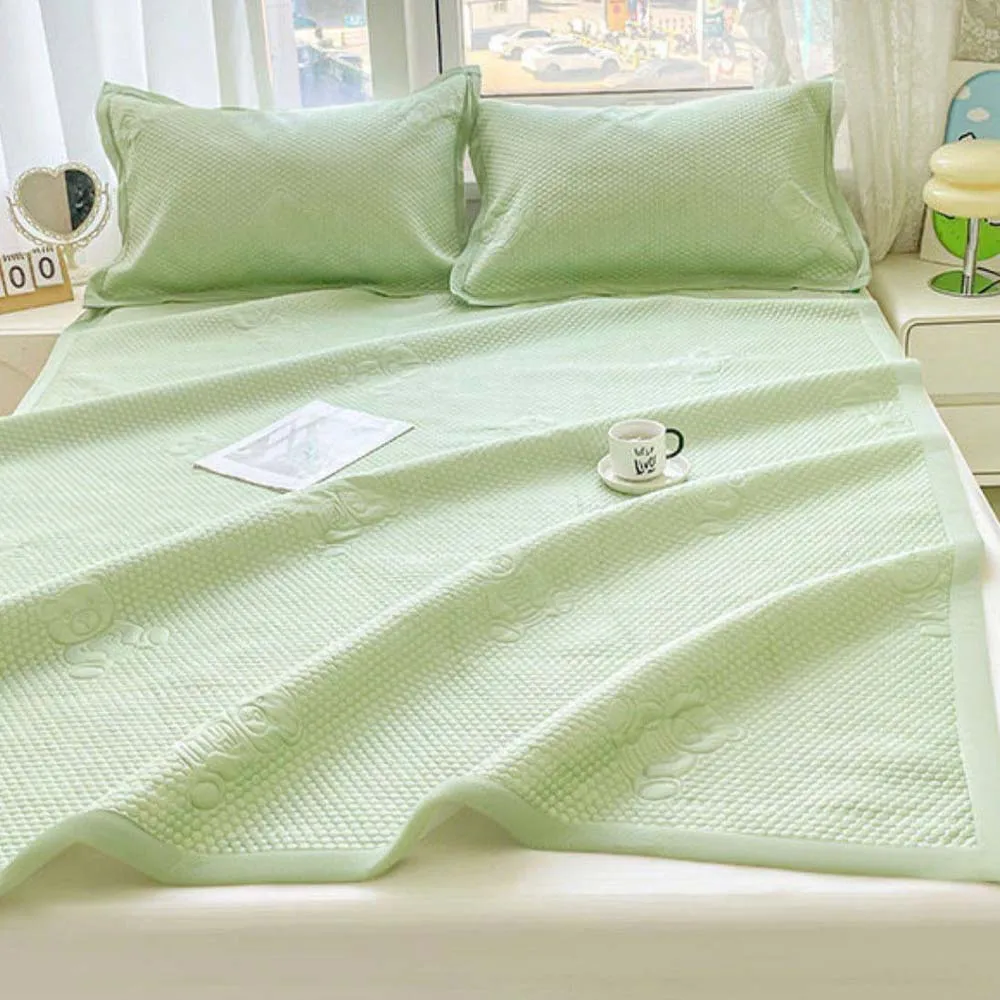 Ice Bean Sheet Cooling Mat Fitted Bed Style Mattress Pad Washable Air Conditioner Sleeping for Home Camping Supply 1/2/3pcs Set