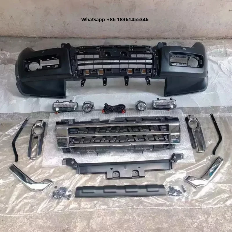 For Pajero V93 V97 07-14 Modified to 2018 Style Car Bumper Body Kit Front Bumper Grille Assembly
