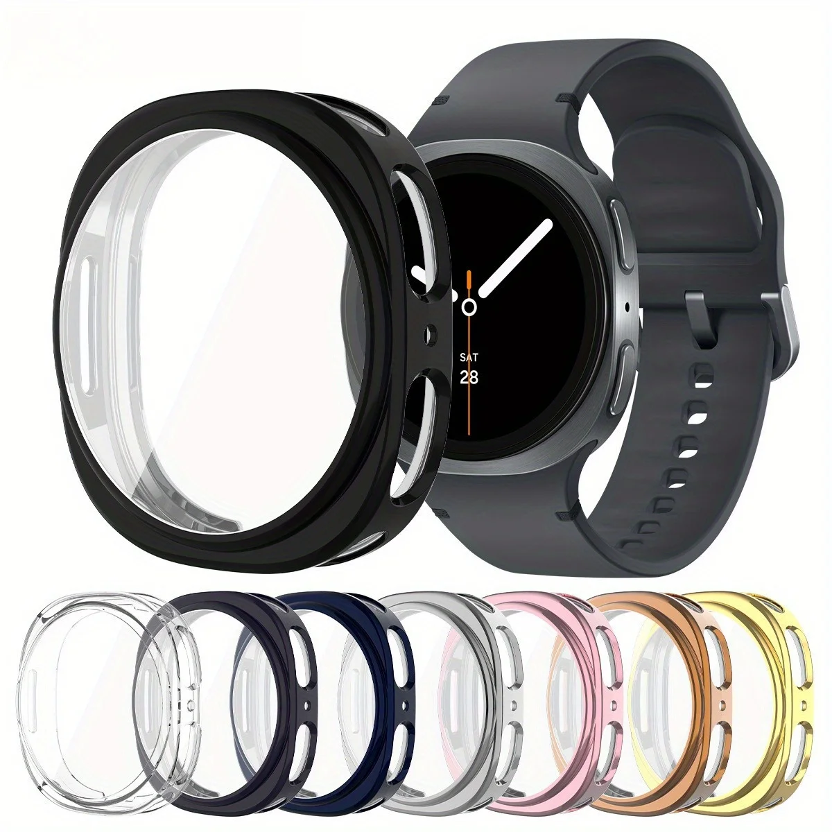 �y�Z�[�����zSamsung Galaxy Watch 8 40mm/44mm�pTPU�P�[�X�A�t���o���p�[�X�N���[���v���e�N�^�[�A�X�}�[�g�E�H�b�`�A�N�Z�T���[�AGalaxy Watch 8�\�t�g�J�o�[