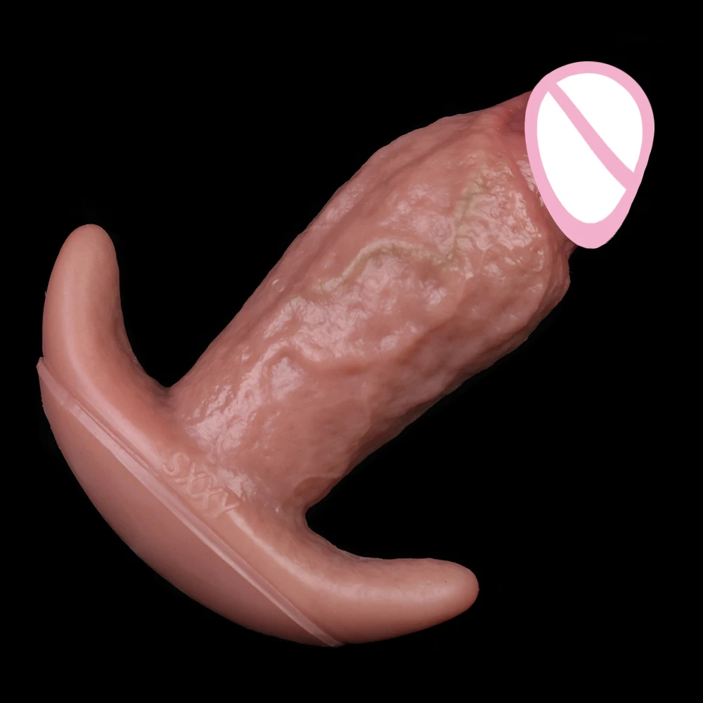 NNSX Wearable Realistic Vein Texture Dildos BDSM Gag Dildo Soft Silicone Butt Plug Mouth Gag T-Bar Base Anal Plug for Women Men view 5