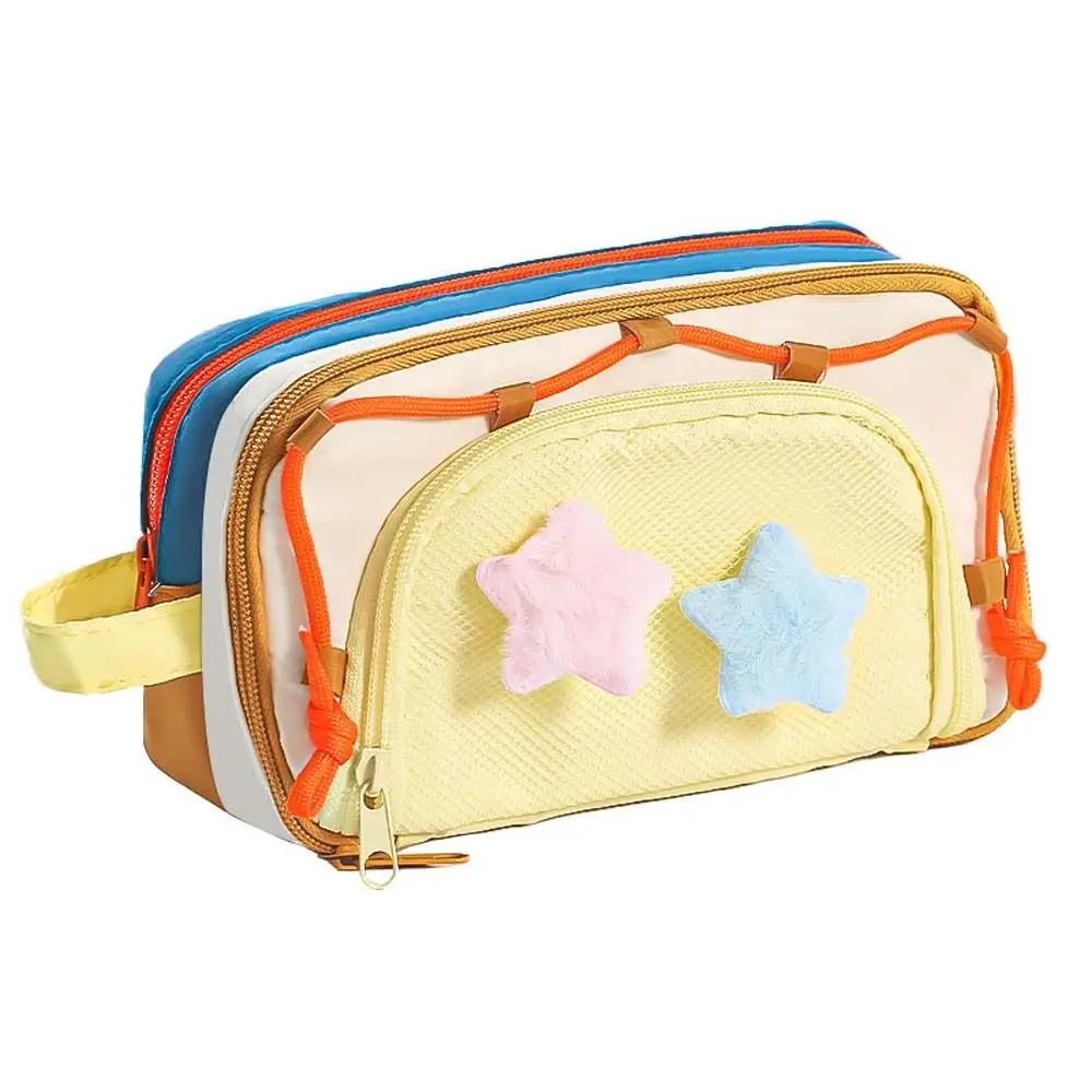 7 Multilayer Y2K Star Stationery Bag Large Capacity Cosmetics Card Pen Korean Pencil Case Y2K Ins Aesthetic Ins Pencil Pouch
