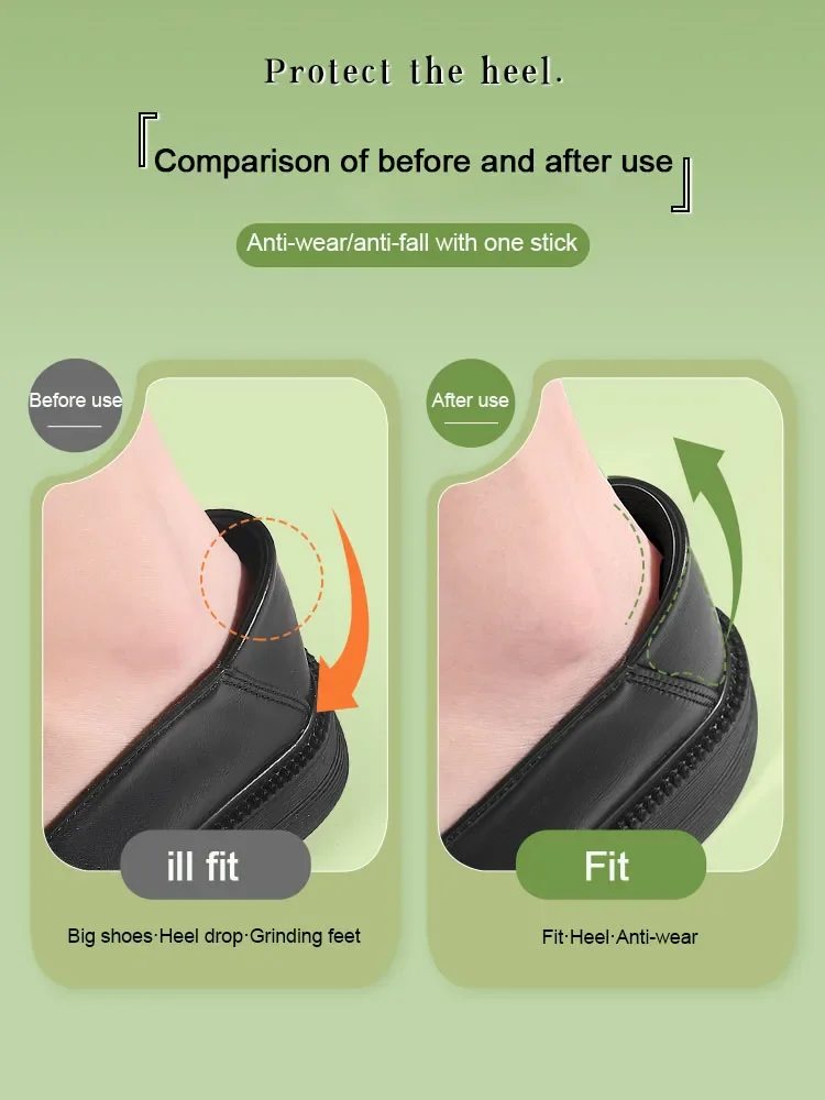 Casual High Heel Heel Stickers Shoe Pads Anti-Wear Insole Cushion Adjustable Size Feet Protectors Shrinking Insoles for Comfort