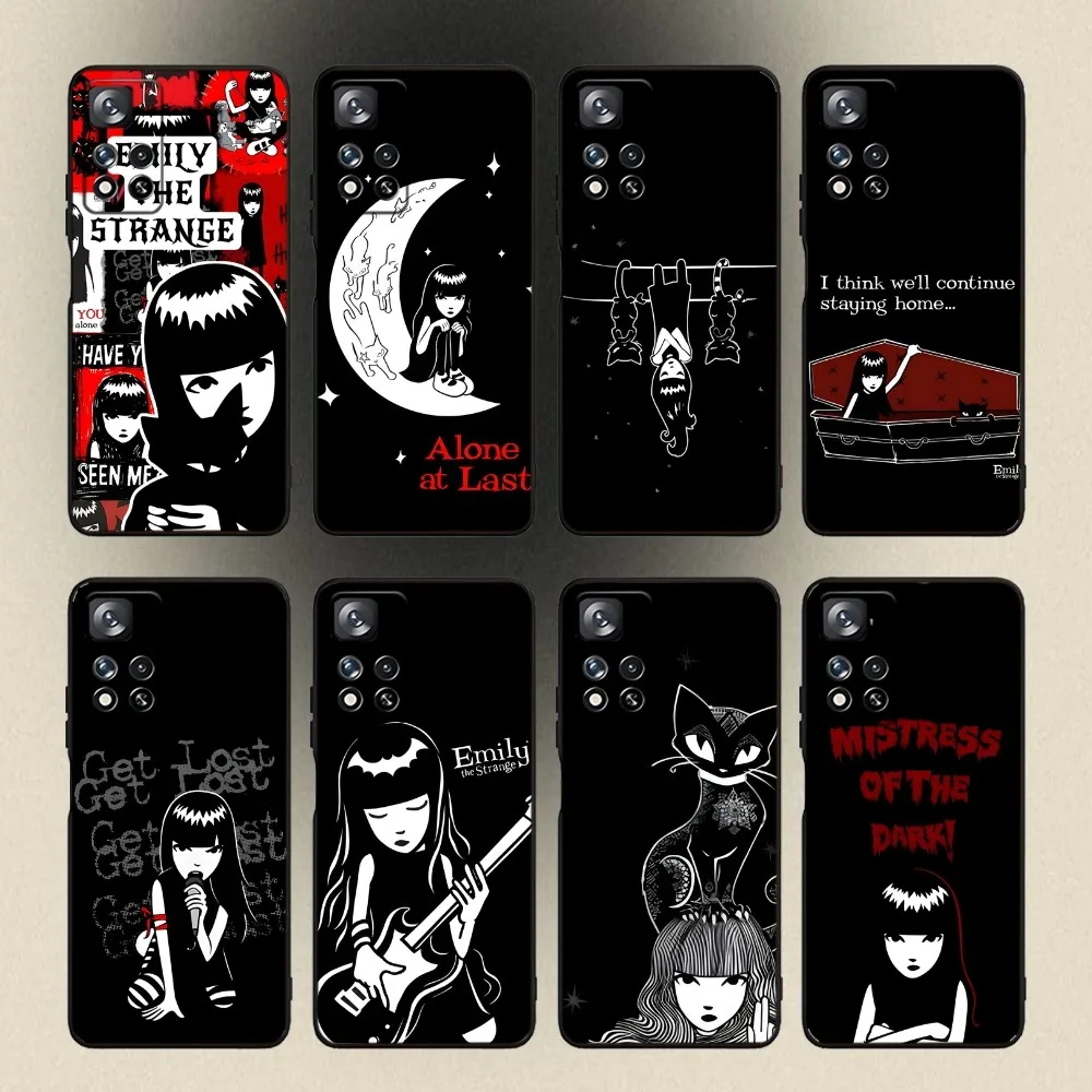 

E-Emily The Strange Phone Case For Samsung Galaxy A20,A21s,A22,A31,A32,A52,A53,A72,73,A80,A91 Soft Black Cover