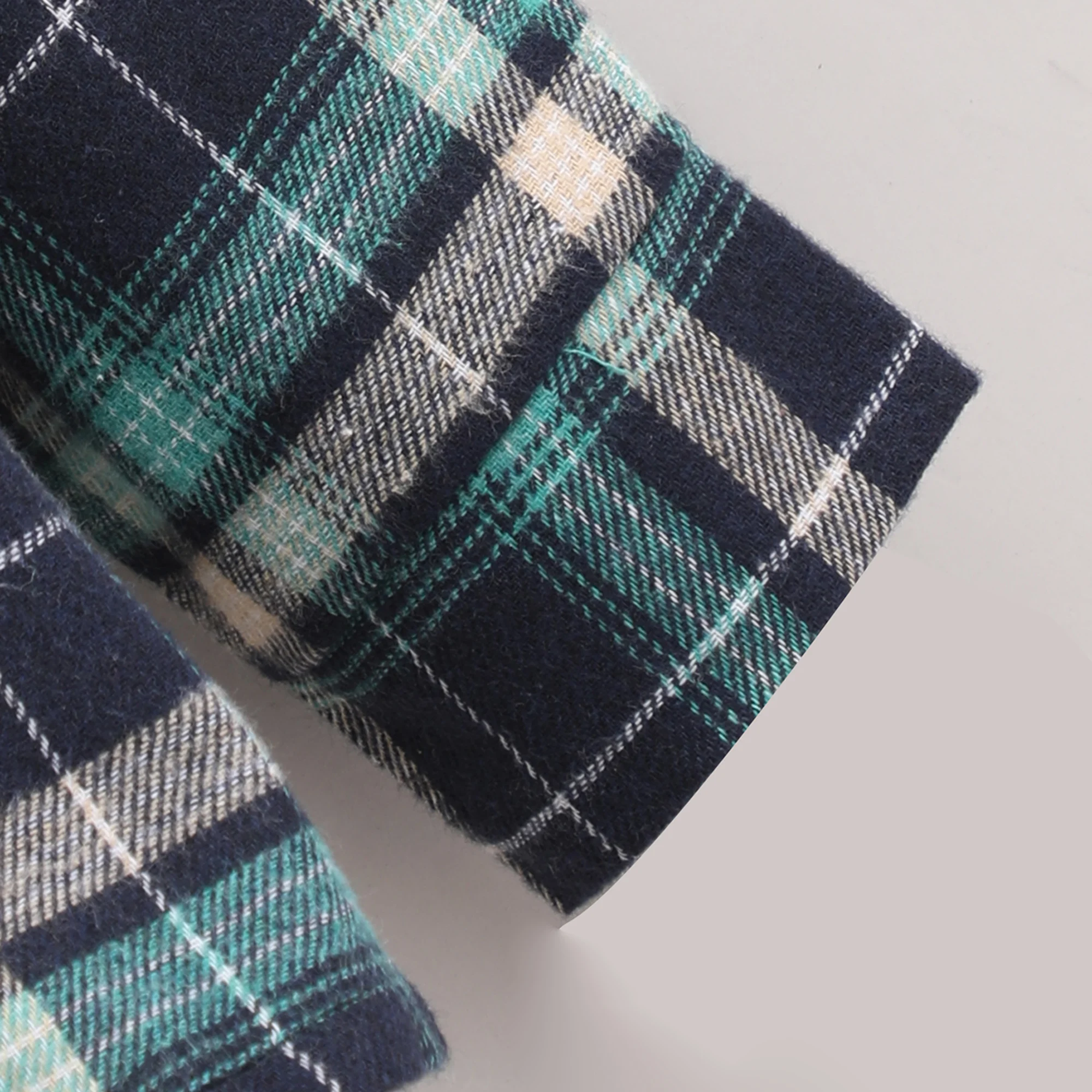 Boys Spring and Autumn New Long Sleeved Polo Collar Panel Contrast Plaid Shirt Fashion Casual Top 4 5 6 7 Years