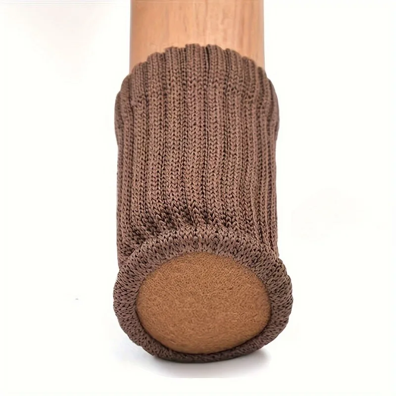

24pcs Cotton Knitted Chair Leg Floor Protectors Multi-color Non-slip Furniture Feet Covers