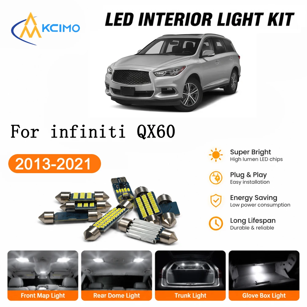 Éclairage d'ambiance LED intérieur sur mesure pour Infiniti QX60 2013-2021, lampe de plancher Plug and Play, accessoires auto