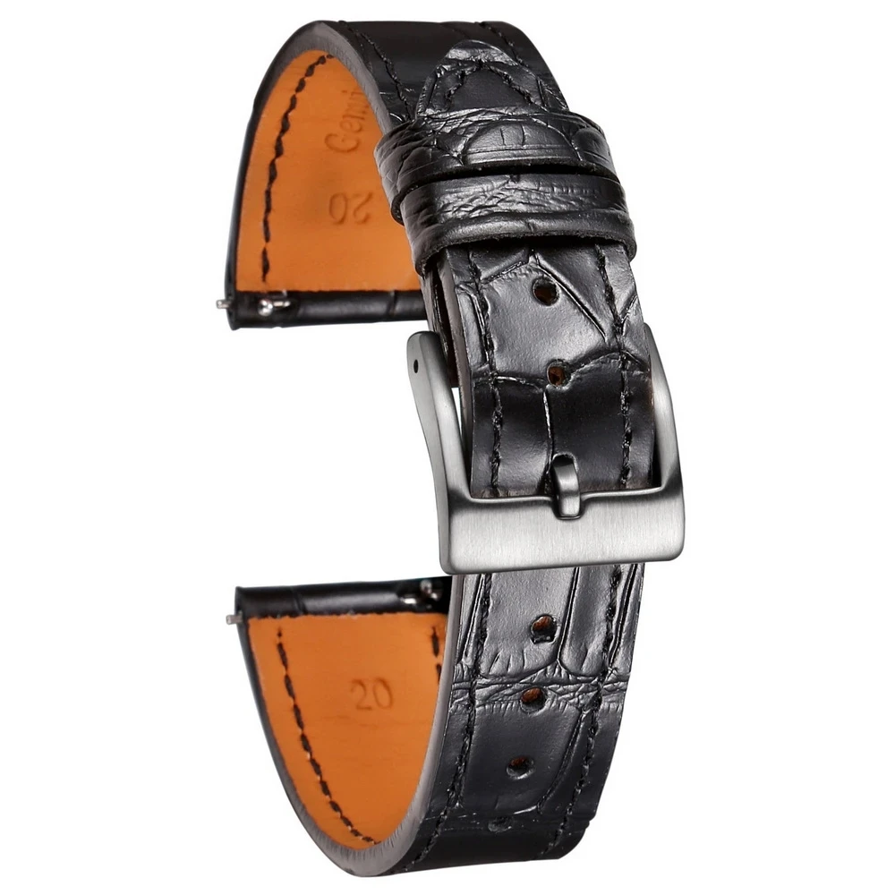 HEMSUT High Quality Genuine Leather Watch Band Quick Release Handmade Cowhide Straps For Men 18MM 19MM 20MM 21MM 22MM