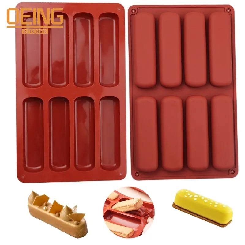 

Silicone Cake Mold 3D Strip Baking Molds for Tiramisu Mousse Chocolate Dessert Éclair Pastry Molds Bakeware Reusable DIY Tool