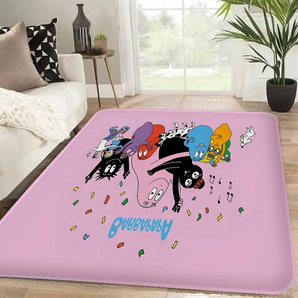 Cute Movie B-Barbapapa Door Mat Washable Non-Slip Living Room Sofa Chairs Area Mat Kitchen Doormat Area Rug