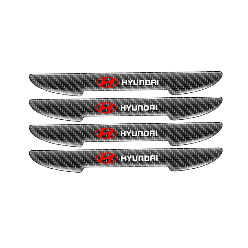 8pcs Carbon Fiber Car Door Bowl Handle Protective Sticker For Hyundai N Performance Creta Azera Eon Kauai i10 i20 i30 i40 ix35 view 5