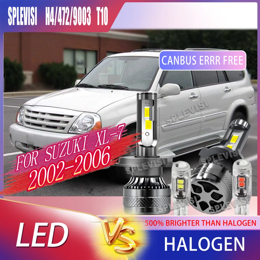 

built-in CANBUS error-free load resistor Experience wider light pattern H4 LED Hi Lo For Suzuki XL-7 2002 2003 2004 2005 2006