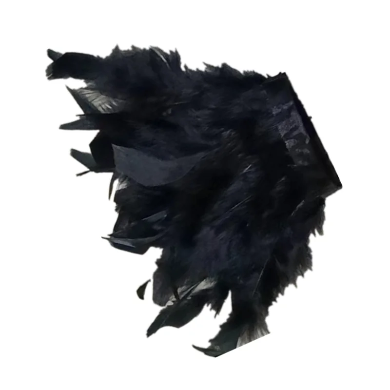 Ostrich Feather Cuff Wrist Sleeve Women Real Fur Ostrich Feather Cuffs Feather Cuff Snap Bracelet Clap On Satin Shirts Elegant