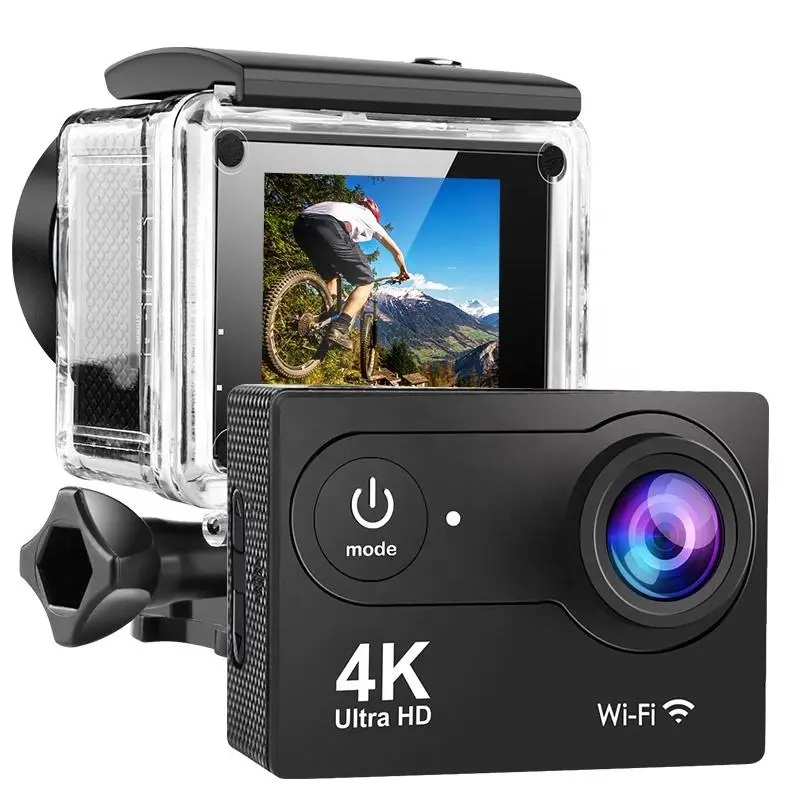 4K 1080p high definition camera 2.0 inch touch screen with remote control 30m waterproof 170 degrees wide angle 128GB